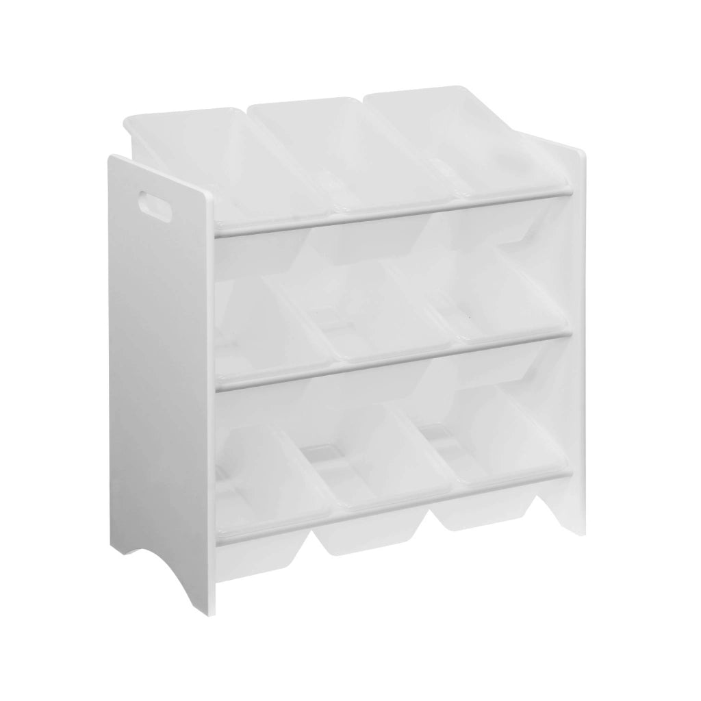 Set di 2 armadi per bambini per giocattoli, bianco