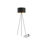 Lampada da terra Nowodvorski Cadilac treppiede E27 nero oro