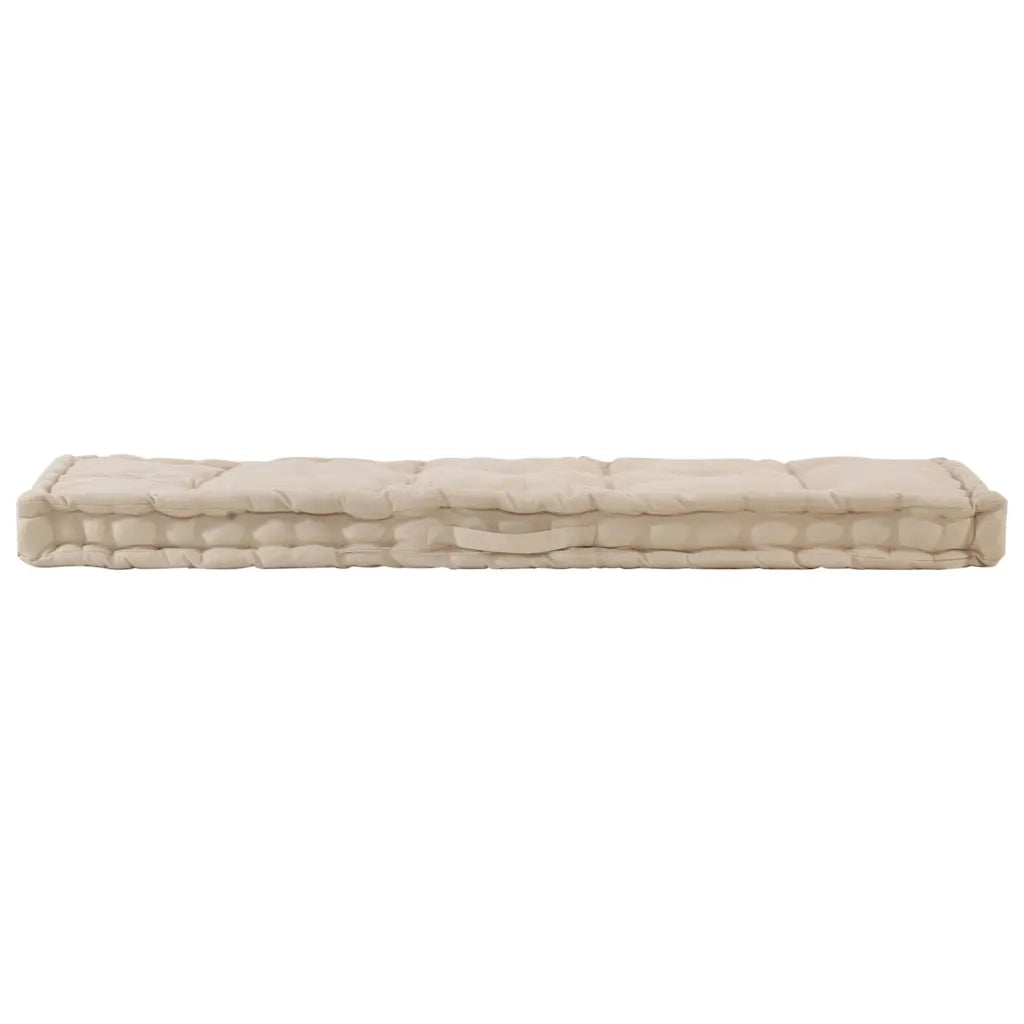 Cuscini per Pallet e Pavimento 2 pz | Cuscini per sedie in Cotone Beige