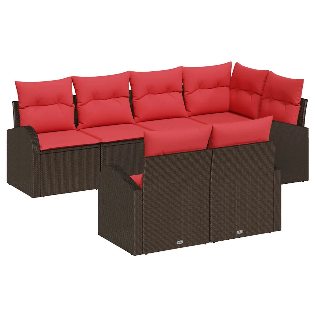 Set Divano da Giardino Marrone polyrattan 3346084