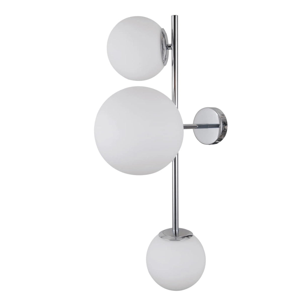 Italux Vailante applique 3 luci cromata vetro acciaio