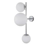 Italux Vailante applique 3 luci cromata vetro acciaio