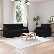 Set di divani 2 pcs Nero 162 x 80 x 85 cm Tessuto 3407562