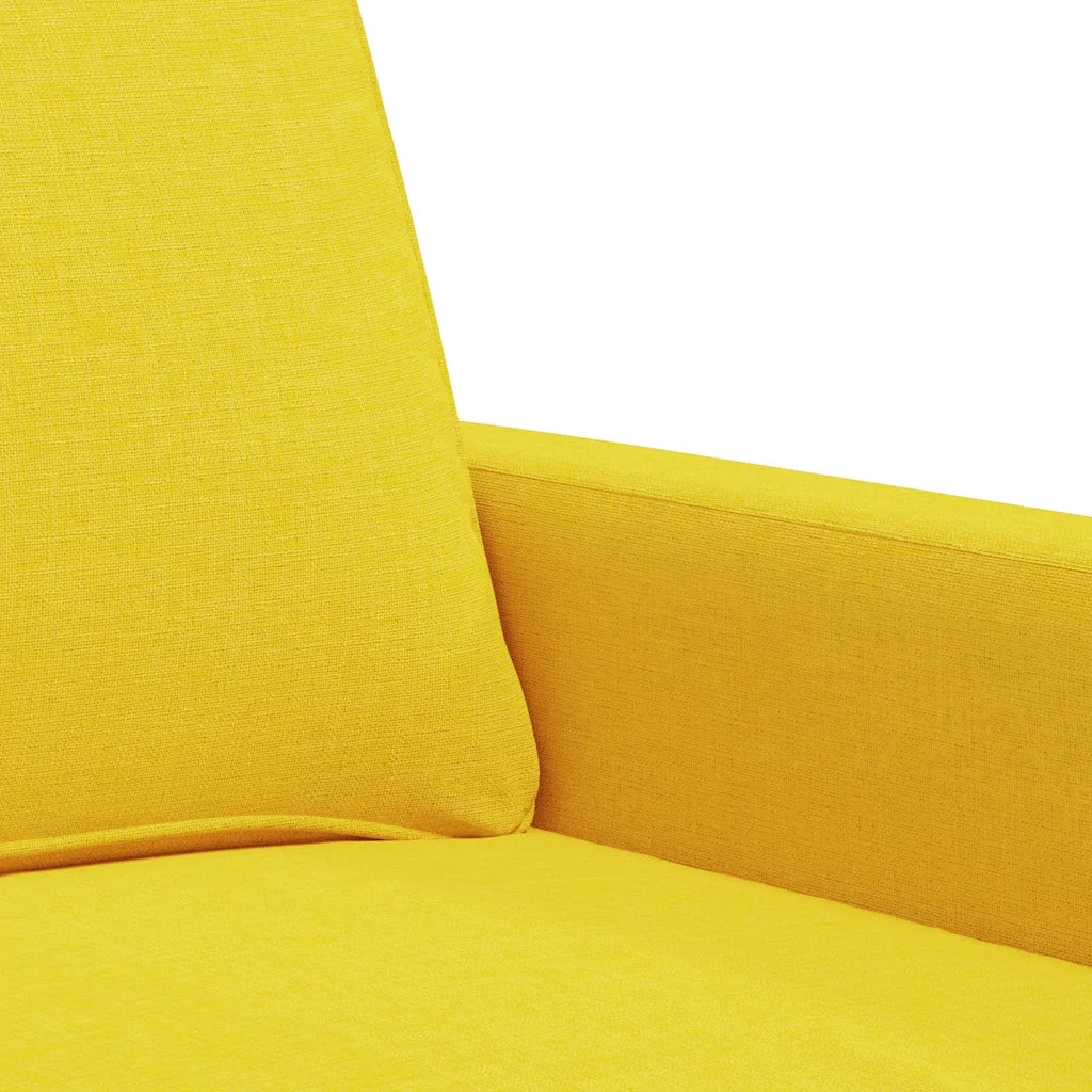Divano a 2 Posti-Sofa 2 Posti Giallo Chiaro 140 cm in Tessuto 755088