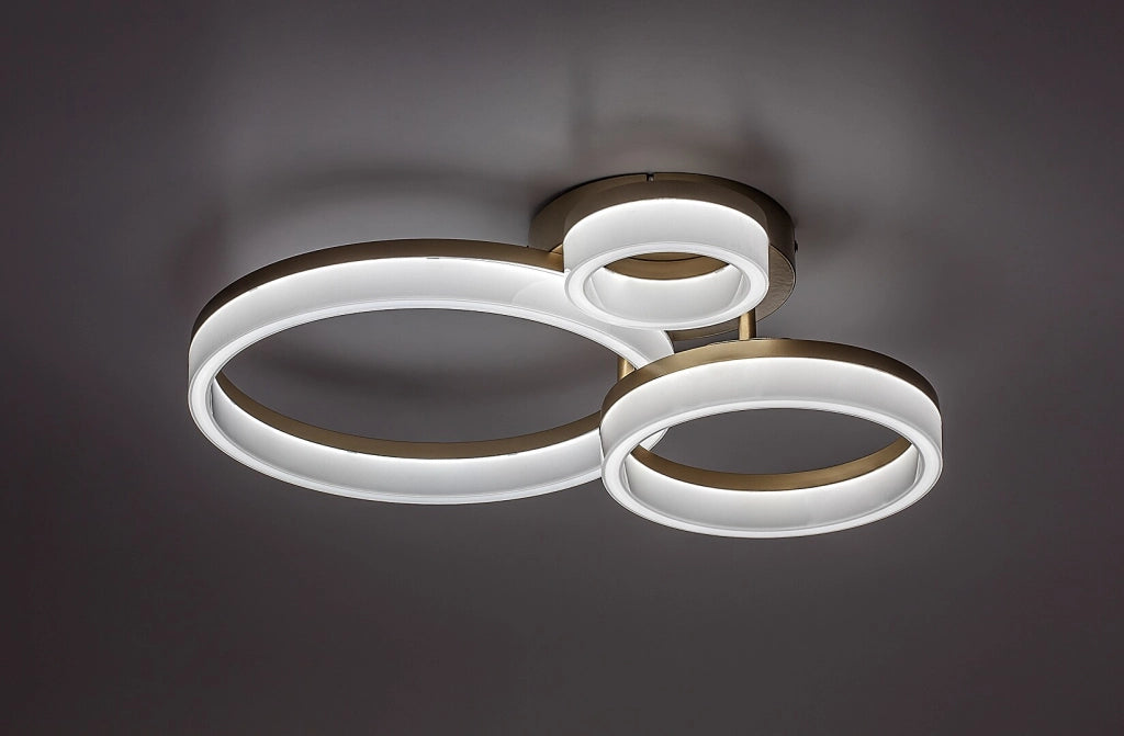 Plafoniera LED moderna oro anelli CCT 24W Rabalux Amilia