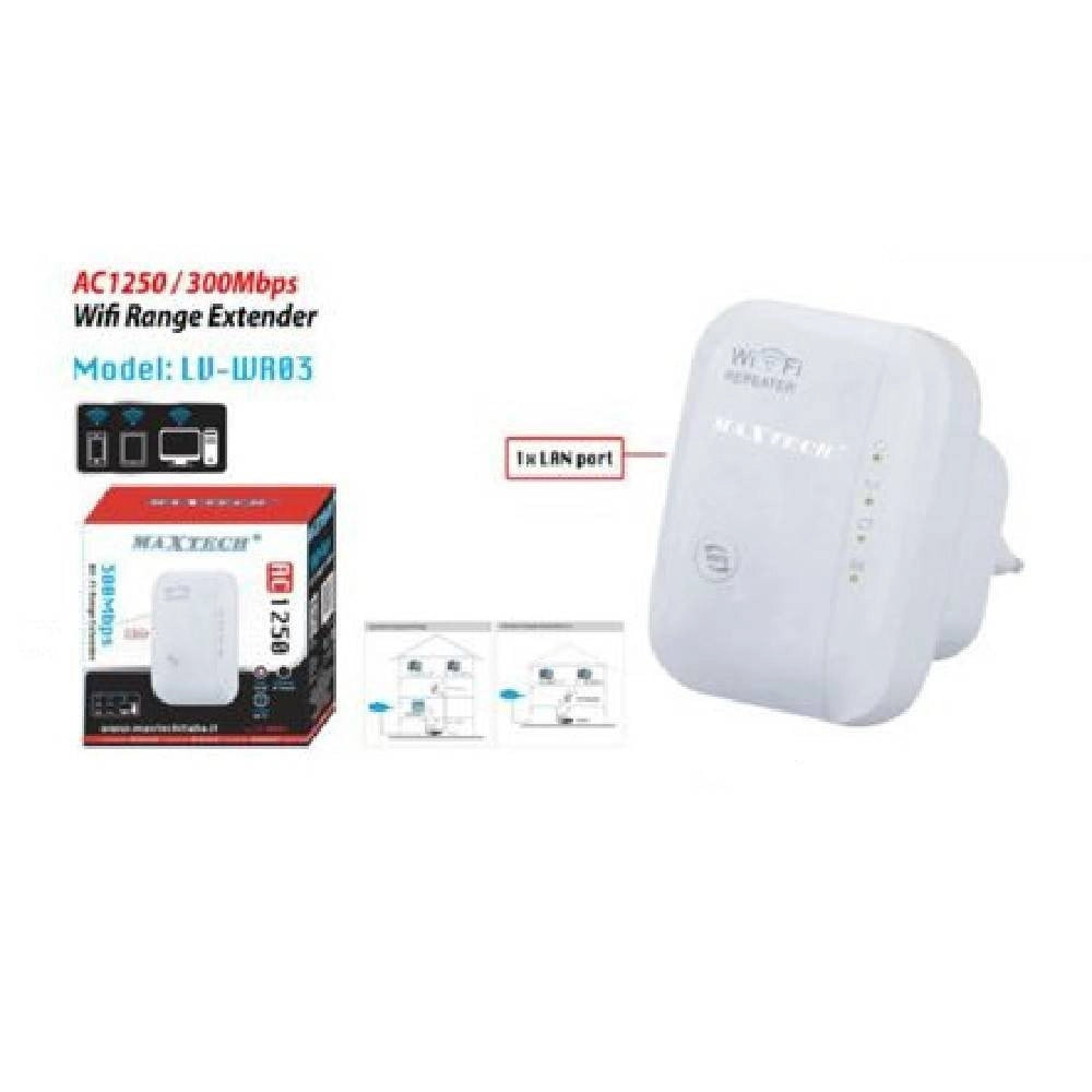 Trade Shop - Ripetitore Amplificatore Di Segnale Wireless Range Extender 300mbps Wifi Lv-wr03 -