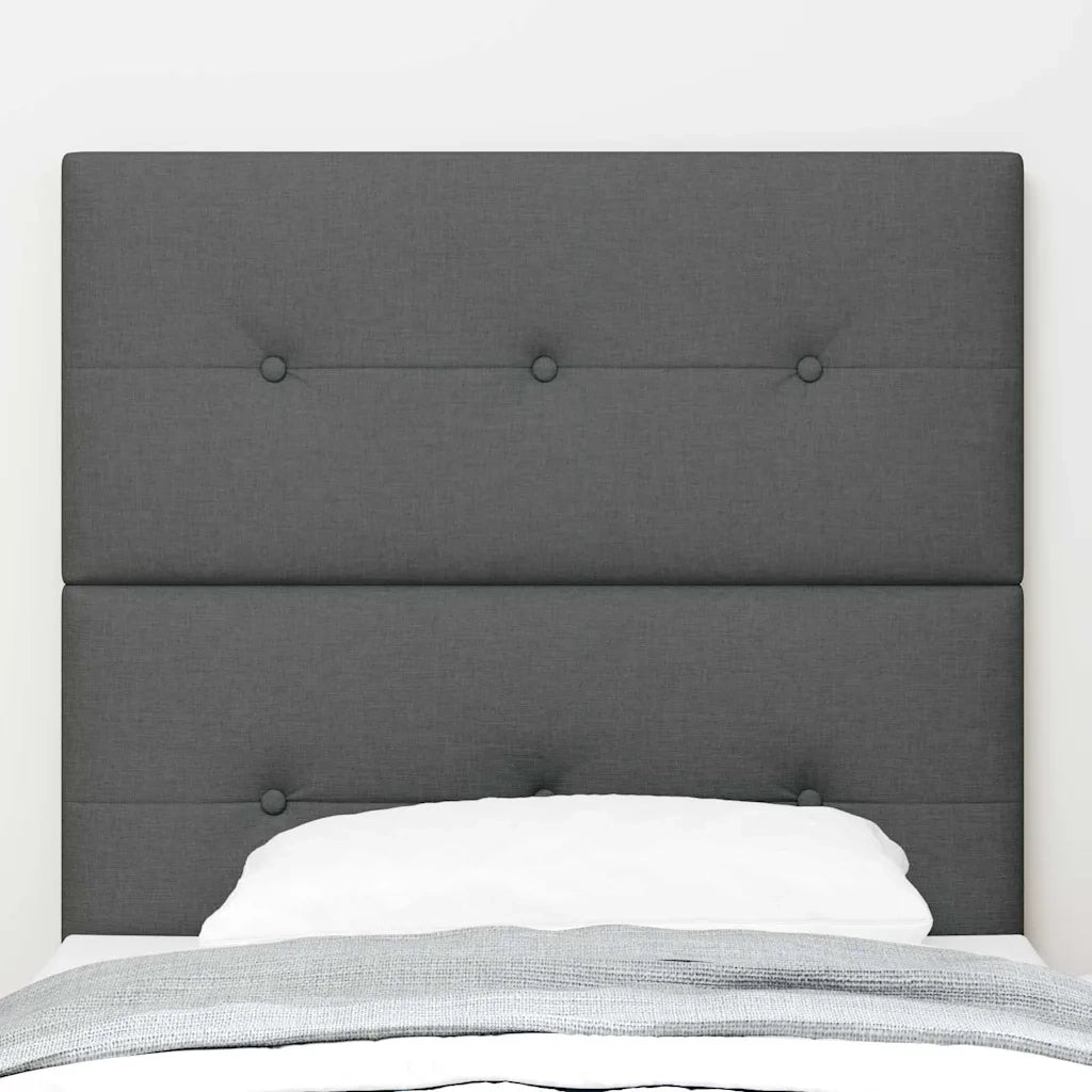 Testiera LED con strisce LED Grigio scuro 80 cm Tessuto 3338385