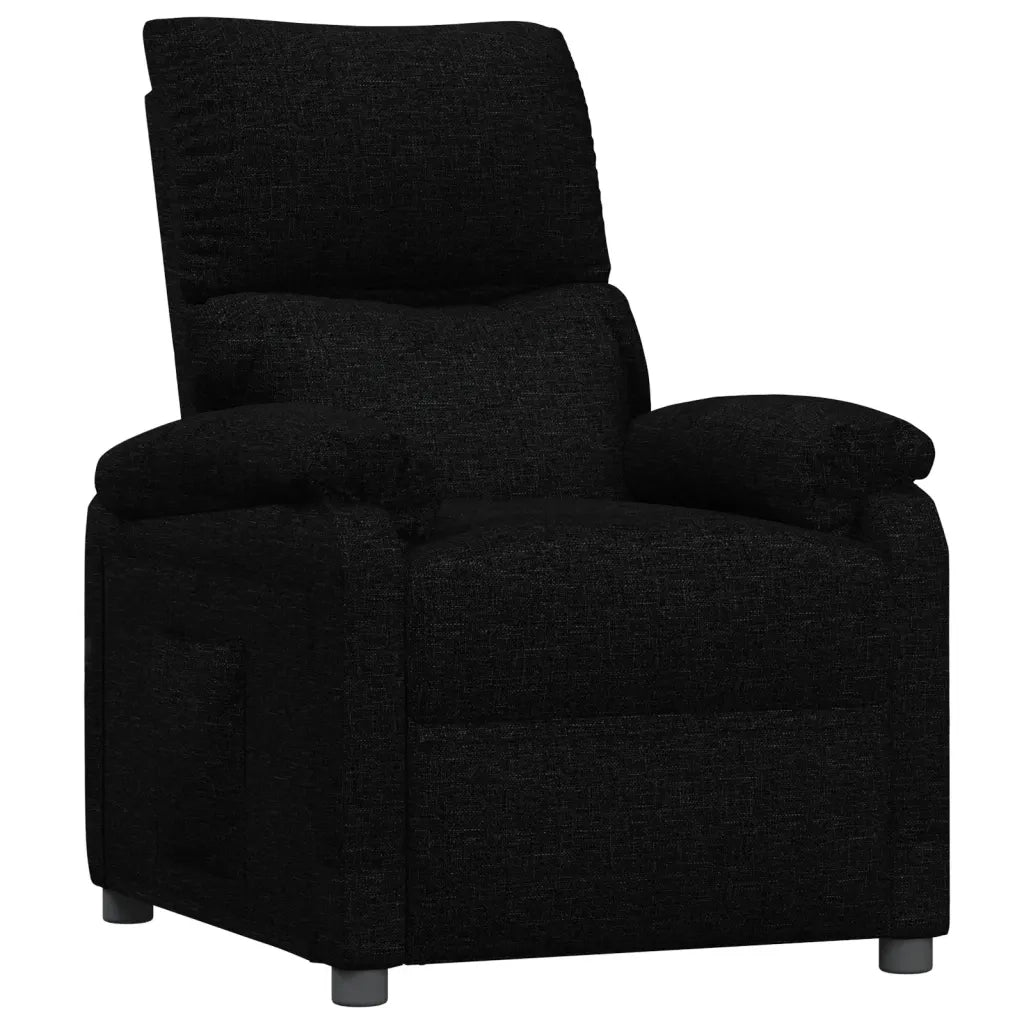 Poltrona Reclinabile in Tessuto Nero 342453