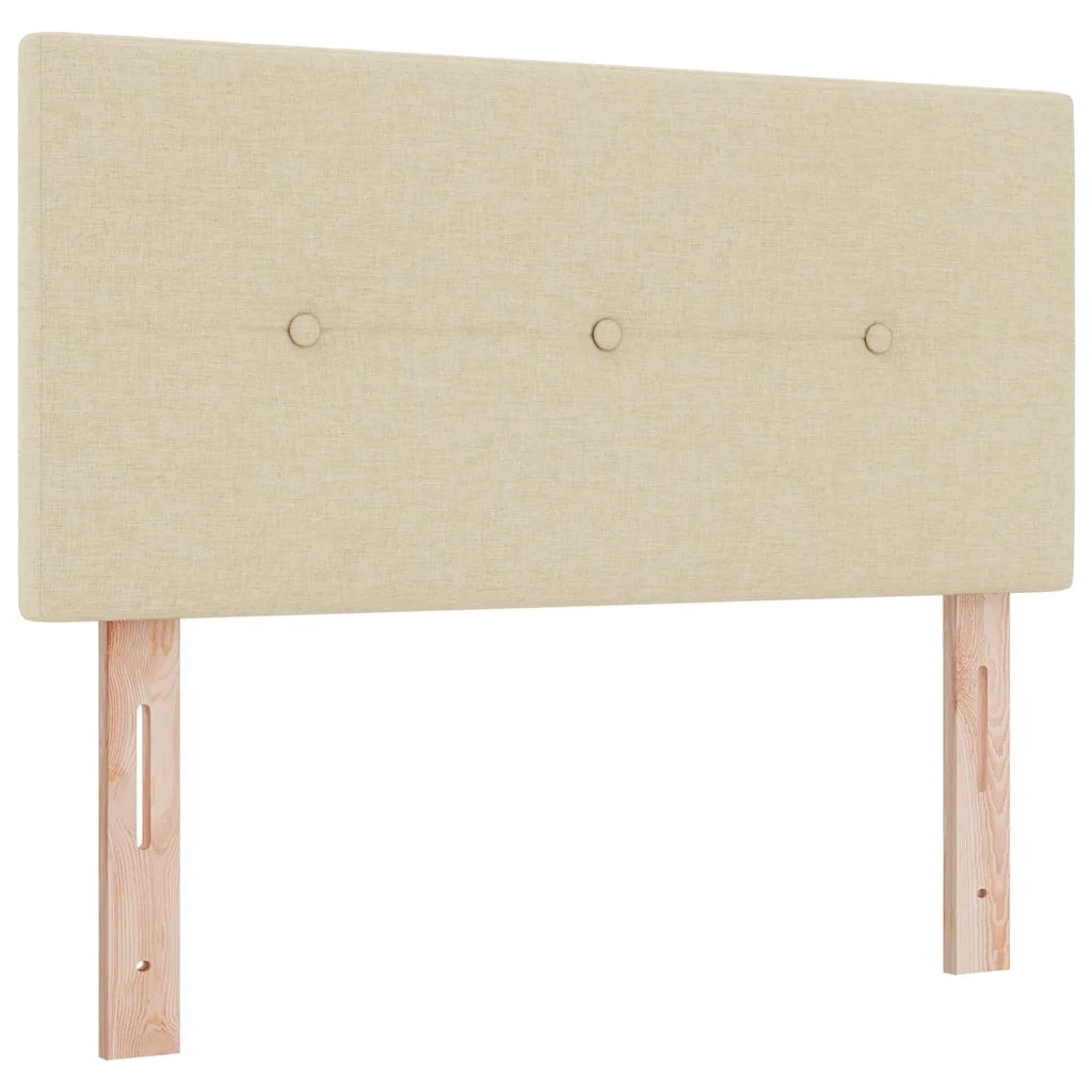 Letto a molle con materasso Crema 80 x 200 cm Tessuto 3338648