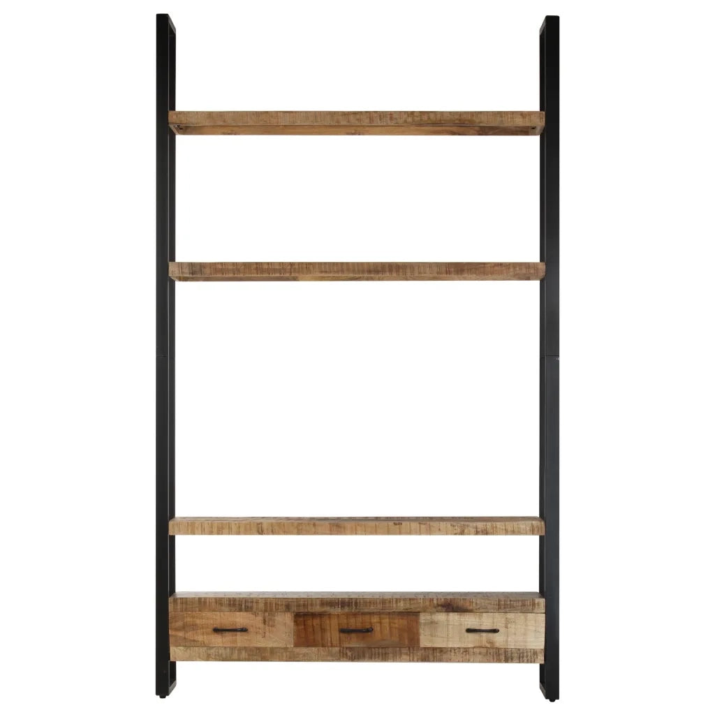 Libreria 118x30x200 cm in Legno Massello di Mango Grezzo 321052