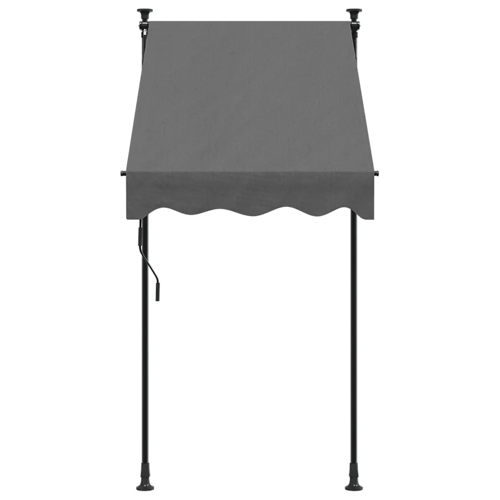 Tenda da Sole | Tenda parasole Retrattile Antracite 100x150 cm Tessuto e Acciaio