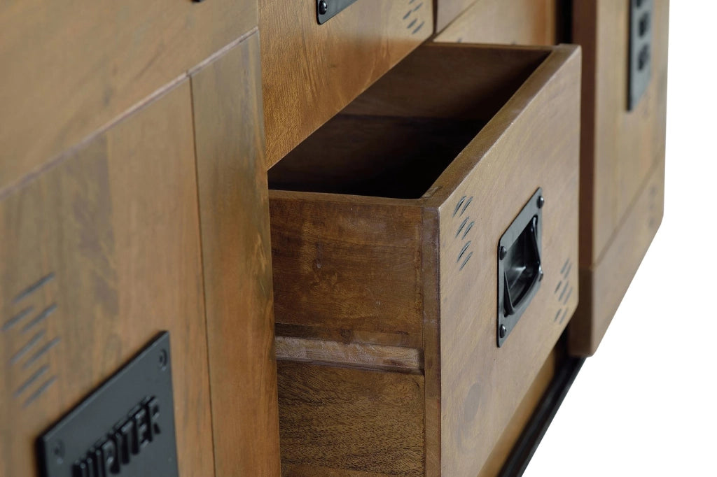 Credenza in legno di mango e metallo