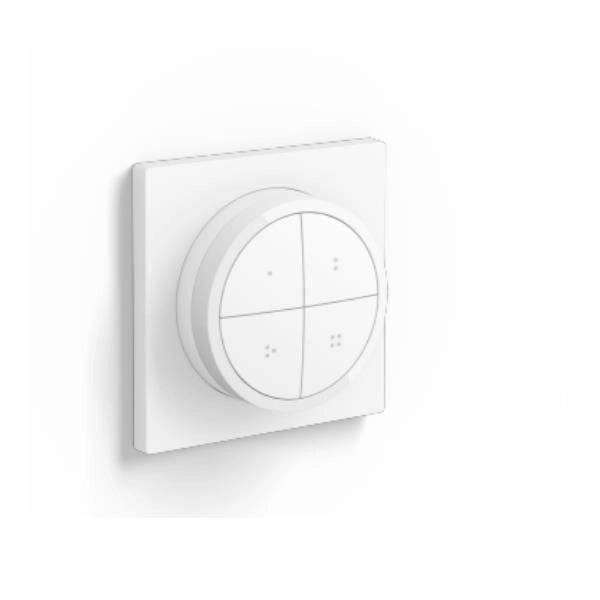 Philips 8719514440999 Hue Tap Dial Switch Interruttore Wireless ZigBee Bluetooth 4 pulsanti batteria CR2032 colore Bianco