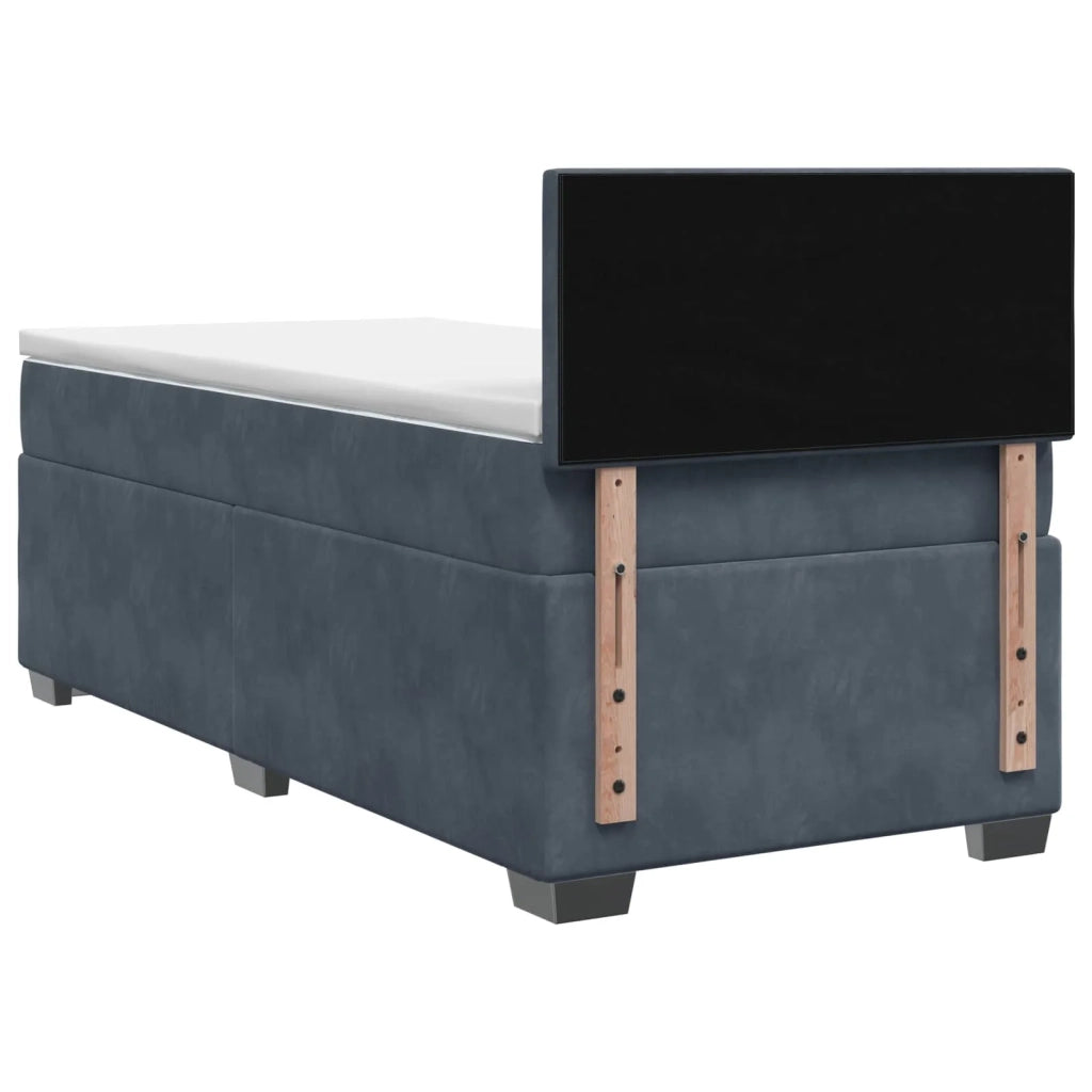 Letto box spring con materasso Grigio Scuro 100 x 200 cm 3450657