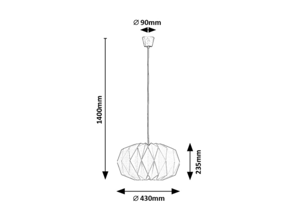 Lampada a sospensione scandinava Ormini Ø43 bianca E27