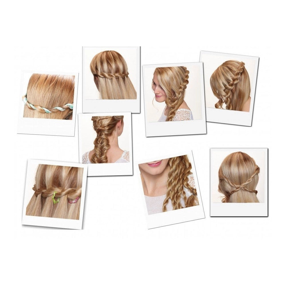 Trade Shop - Piastra Spazzola Rotante Elettrica Quick Twist Capelli Crea Trecce Perfette -