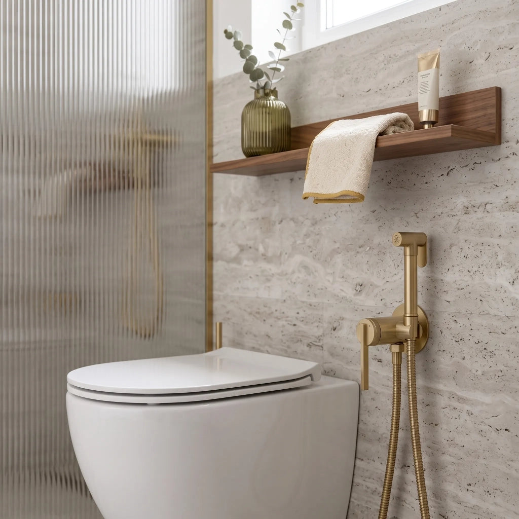 Rubinetto Bidet Rea Grace Brush Gold