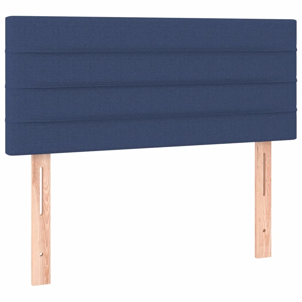 Letto a Molle con Materasso e LED Blu 120x200cm in Tessuto