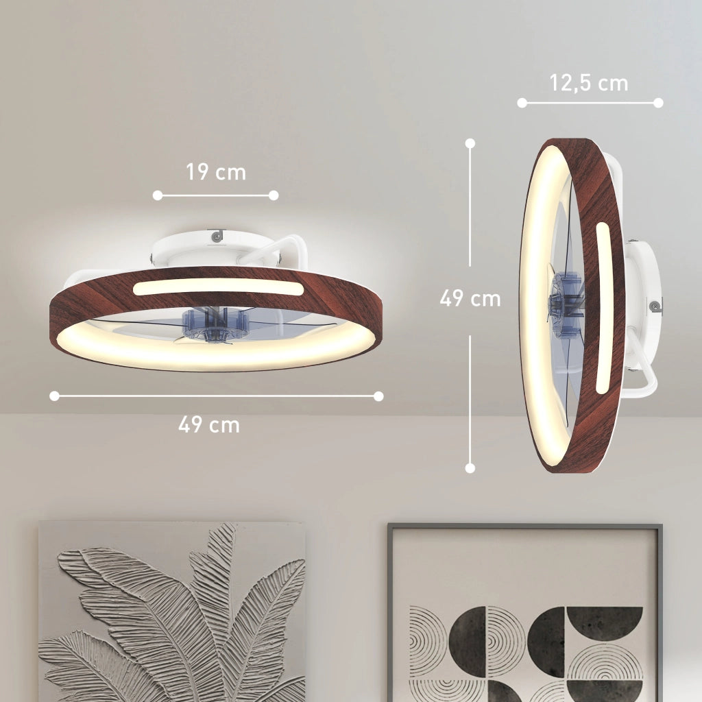 Ventilatore da Soffitto con Luce LED 40W ¨C Minimal ¨C Grigio