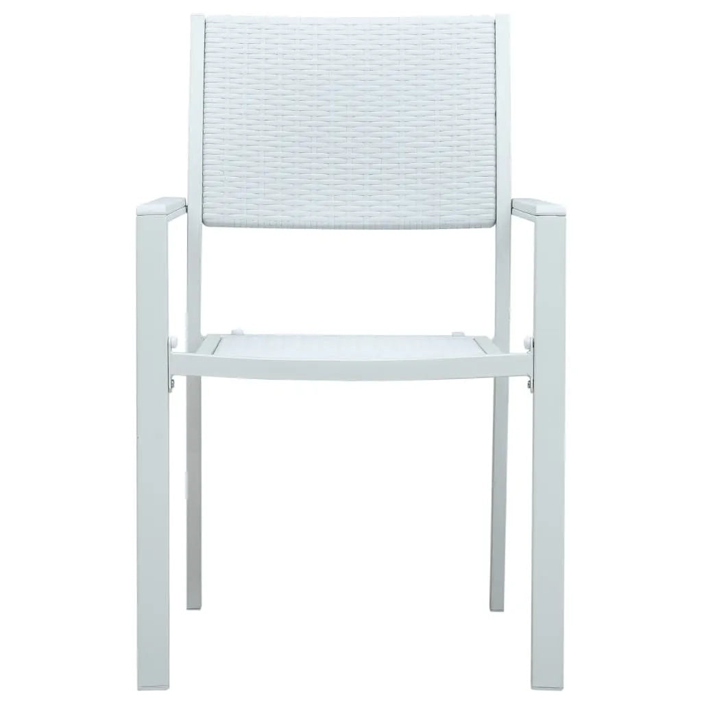 Set Mobili da Pranzo da Giardino 7 pz Bianco e Nero 3099279