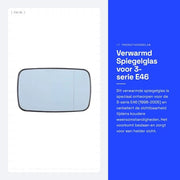 Vetro termico per specchietto retrovisore per BMW E46 (1998-2005)