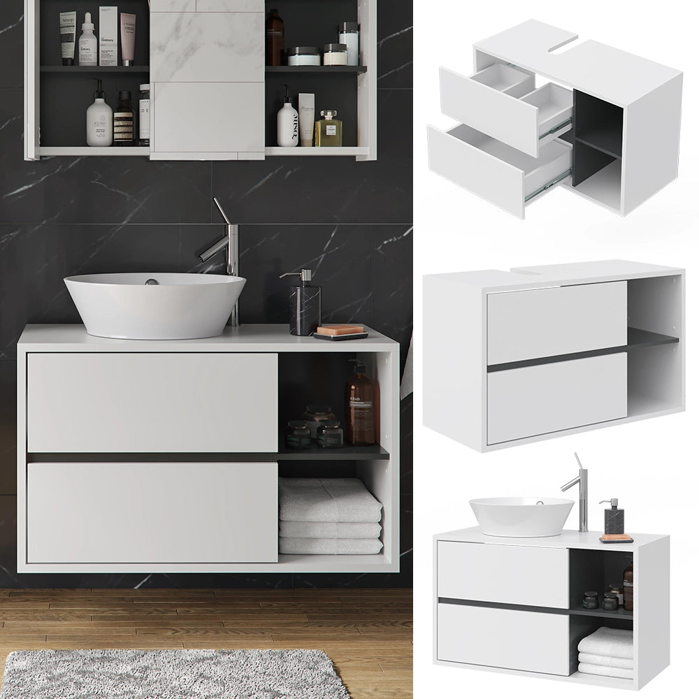 Vicco Mobile sottolavabo per bagno Bianco 100 x 60 cm