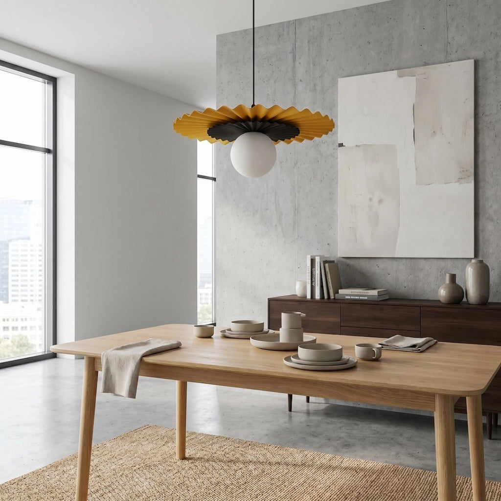 Lampada a sospensione UMBRA 1xG9 arancio nero Emibig