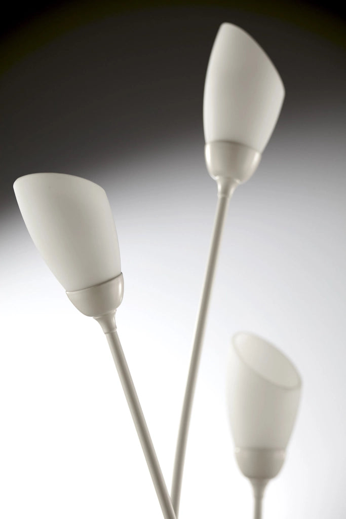 Lampada da terra GLORIOSA Jupiter sabbia-grigio 9xG9