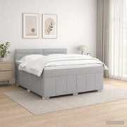 Letto box spring con materasso Grigio Chiaro 160 x 200 cm 3451241