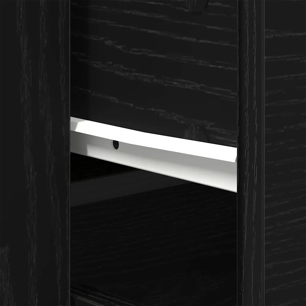 Credenza Rovere Nero 80 x 33 x 150 cm Legno multistrato 3333080
