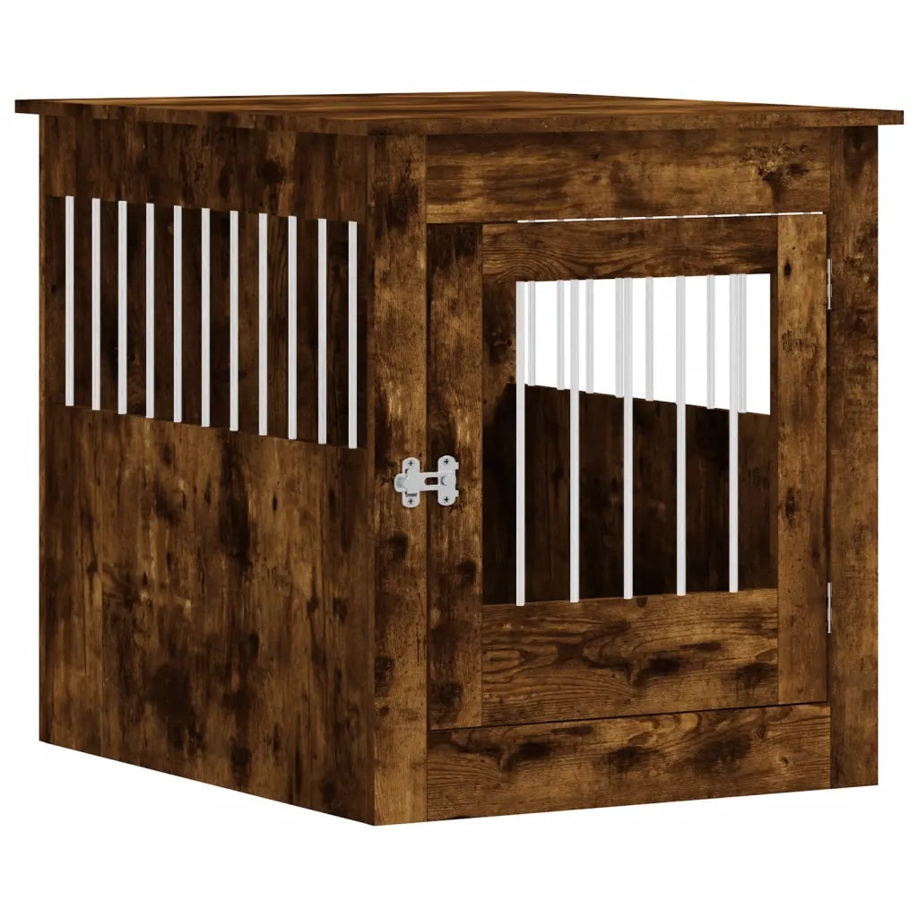 Gabbia Cani da Arredamento Rovere Fumo 64,5x80x71cm Multistrato CFW4696445