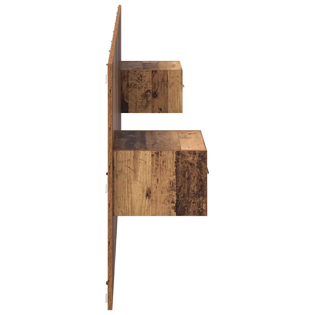 Testata con Comodino 3 pcs Legno vecchio Legno multistrato 3415742