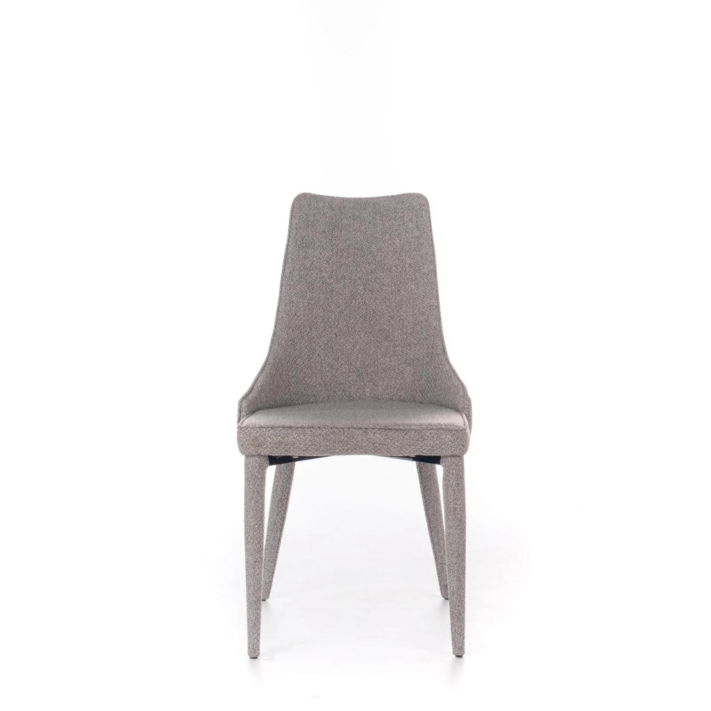 Sedia Myriam Imbottita in Tessuto Grigio con Struttura in Metallo Verniciato - Design Elegante e Raffinato per Sala da Pranzo