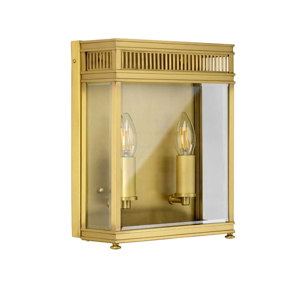 Applique esterna Holborn ottone spazzolato 2xE14 40W
