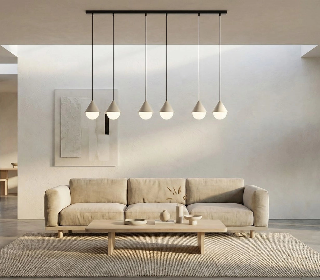 Lampada a sospensione GIRO moderna 6xG9 bianco nero Emibig