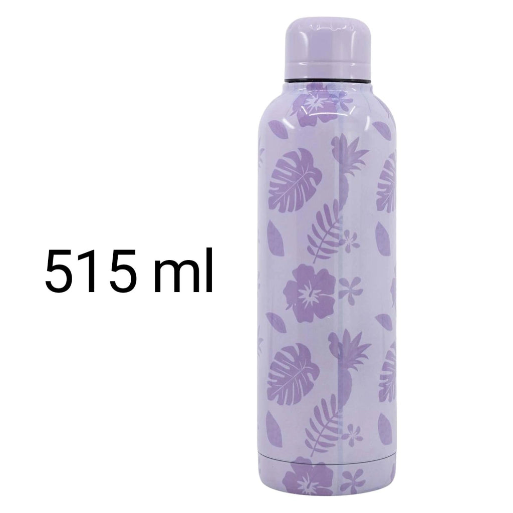 Bottiglia Termica 515ml Stitch Collezione Palms Decorazione Tropicale Viola Disney