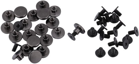 Set di chiodi a vite in ottone 20 pezzi - 5 mm/8 mm - Testa in rame nero