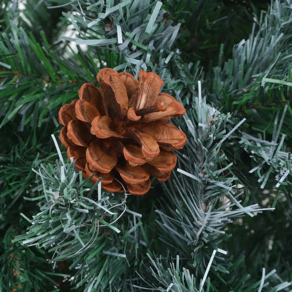 Albero di Natale Artificiale-Albero Natalizio con Pigne 210 cm