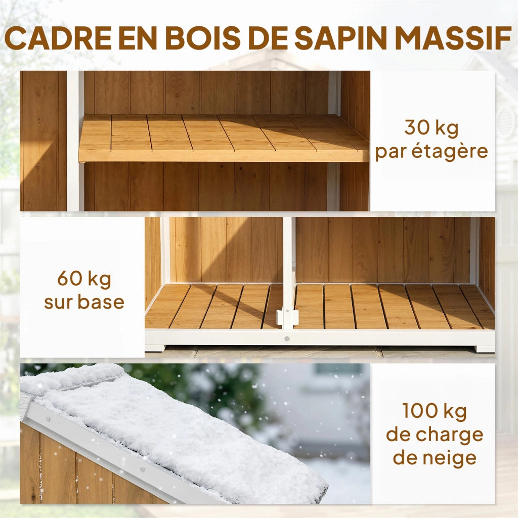 Armadio da Giardino ¨C zephmum ¨C Naturale 105x55x179 cm