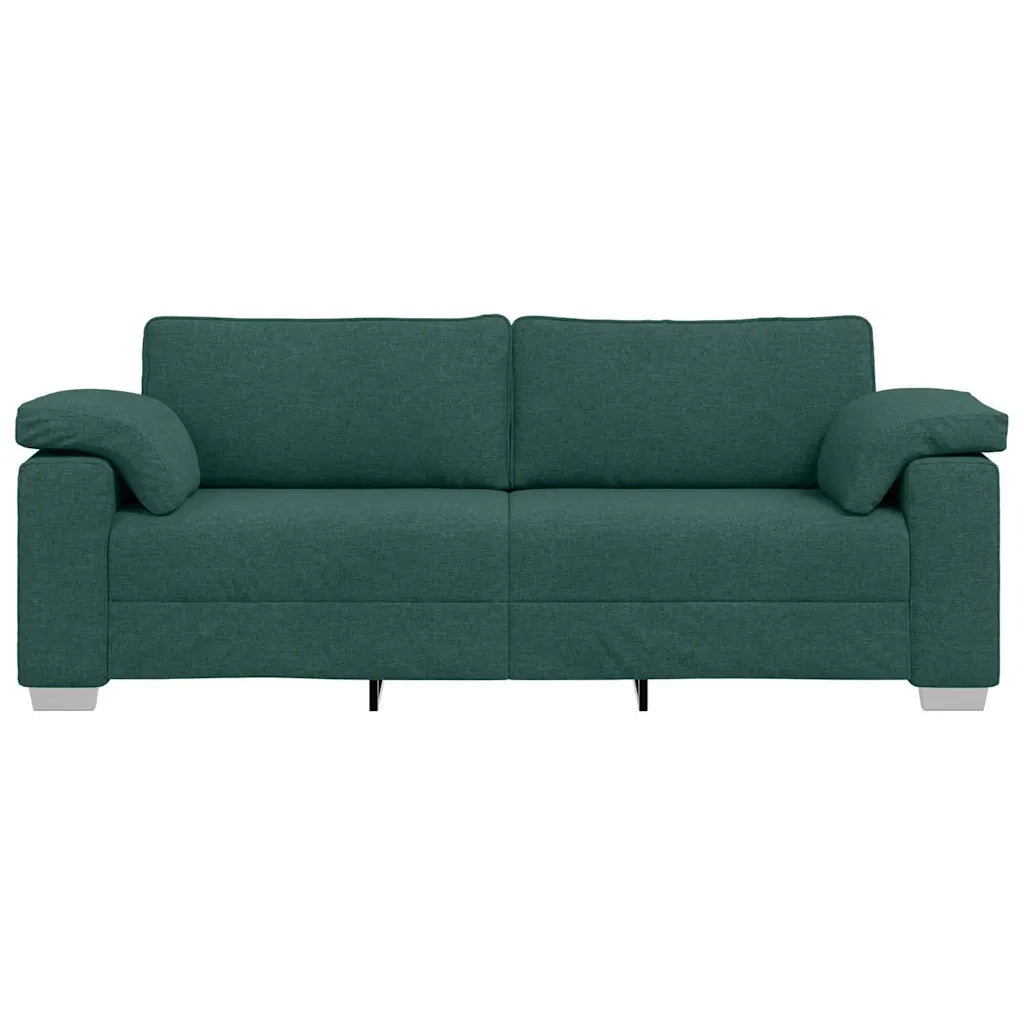 Divano 3-Persone Verde Scuro 220 cm Tessuto 4105242