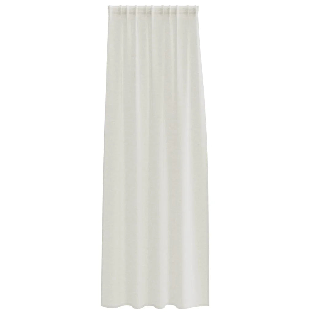 Tenda in Velo con tende 2 pcs Crema 225 x 140 cm Poliestere 4108014