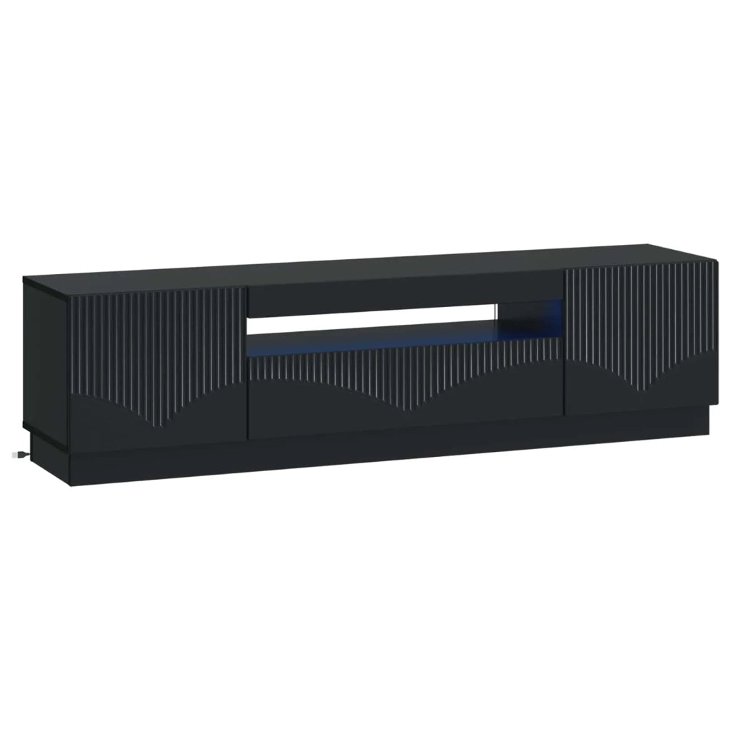 Mobile TV LED Nero Legno ingegnerizzato 897346