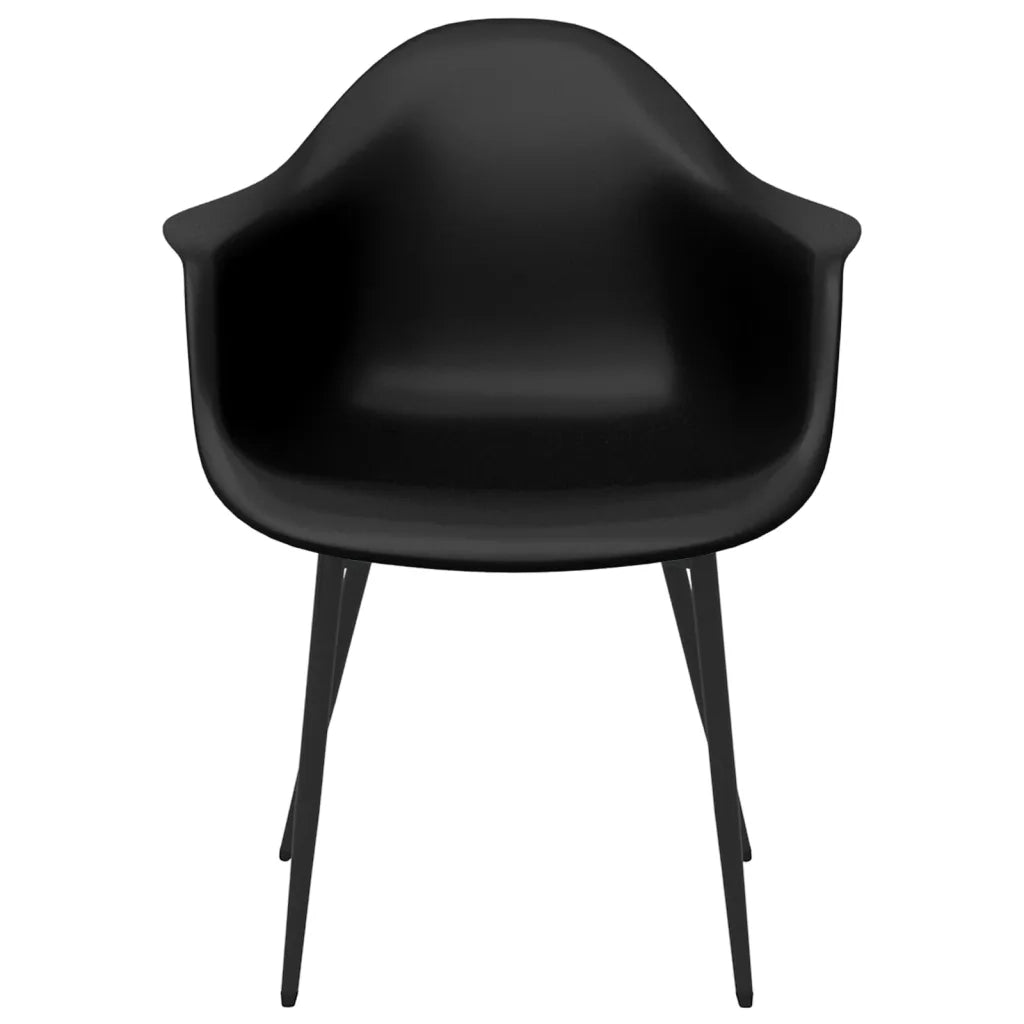 Sedie da Pranzo 2 pz Nere in PP 338076