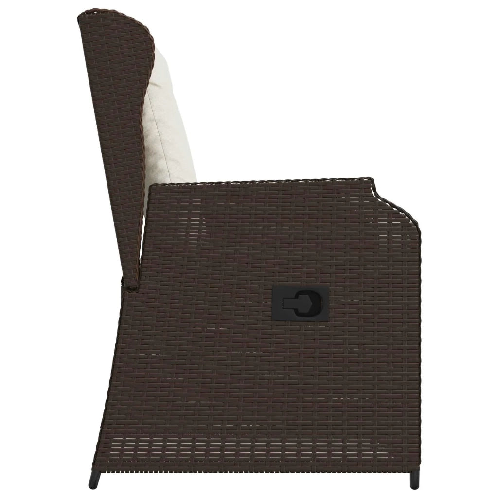 Panchina da giardino 2 pcs Marrone polyrattan 3394486