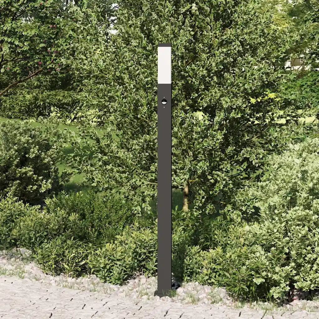 Lampada a paletto con sensore 110 cm Nera IP44 4006081