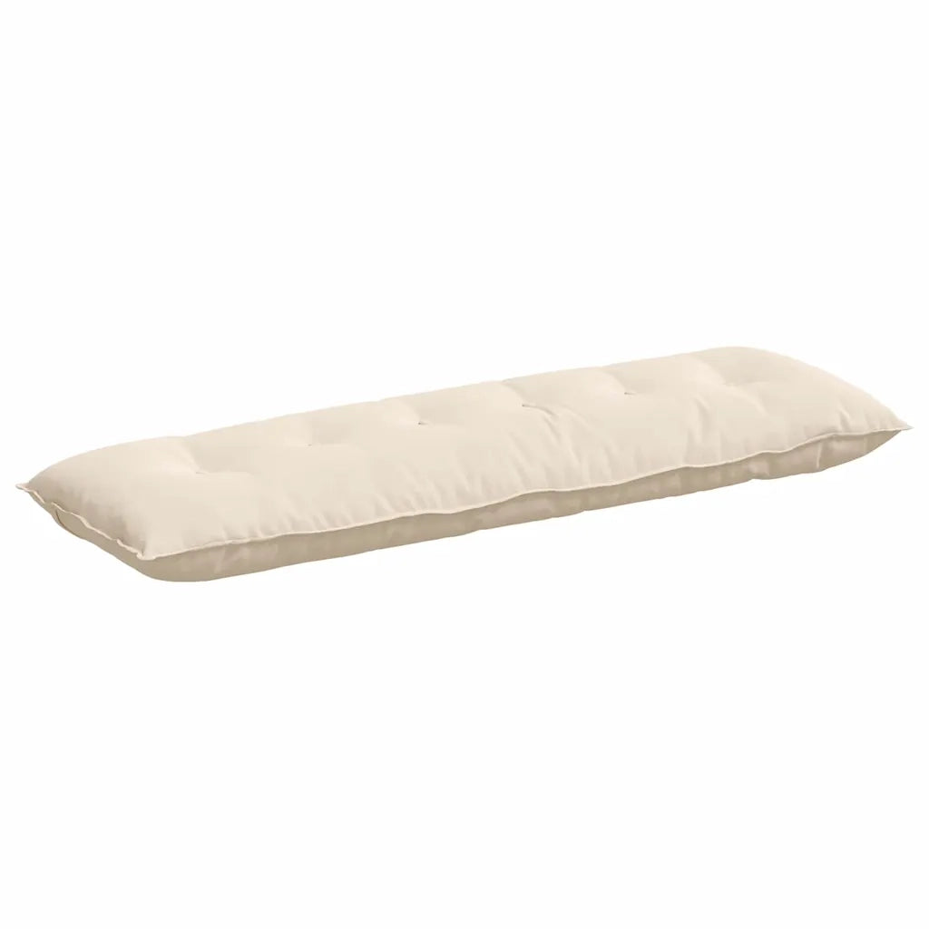 Cuscino per Schiena Beige 160 x 50 cm Tessuto in Microfibra 42014907