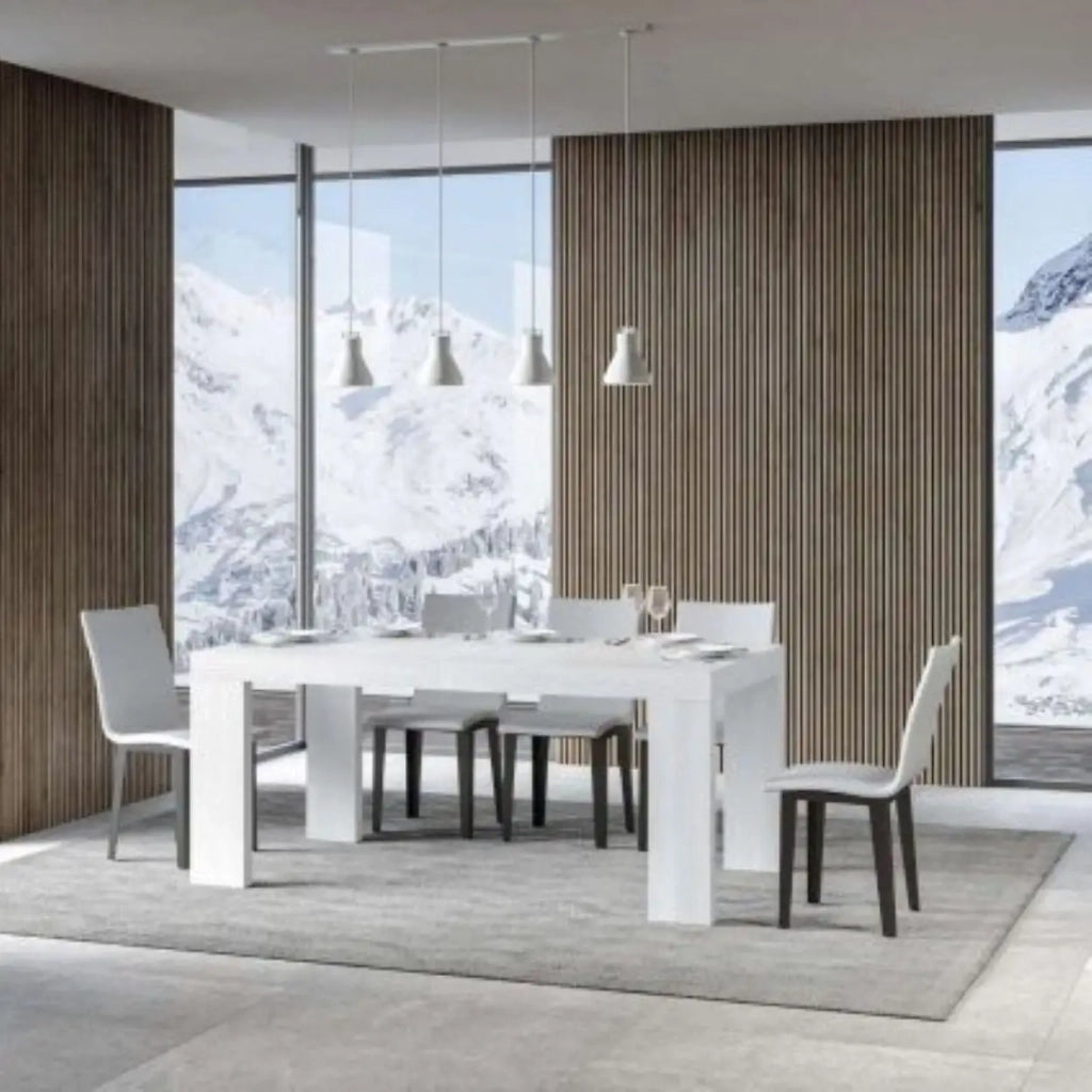 Tavolo allungabile 180/440x90 cm Roxell Premium colore bianco frassino