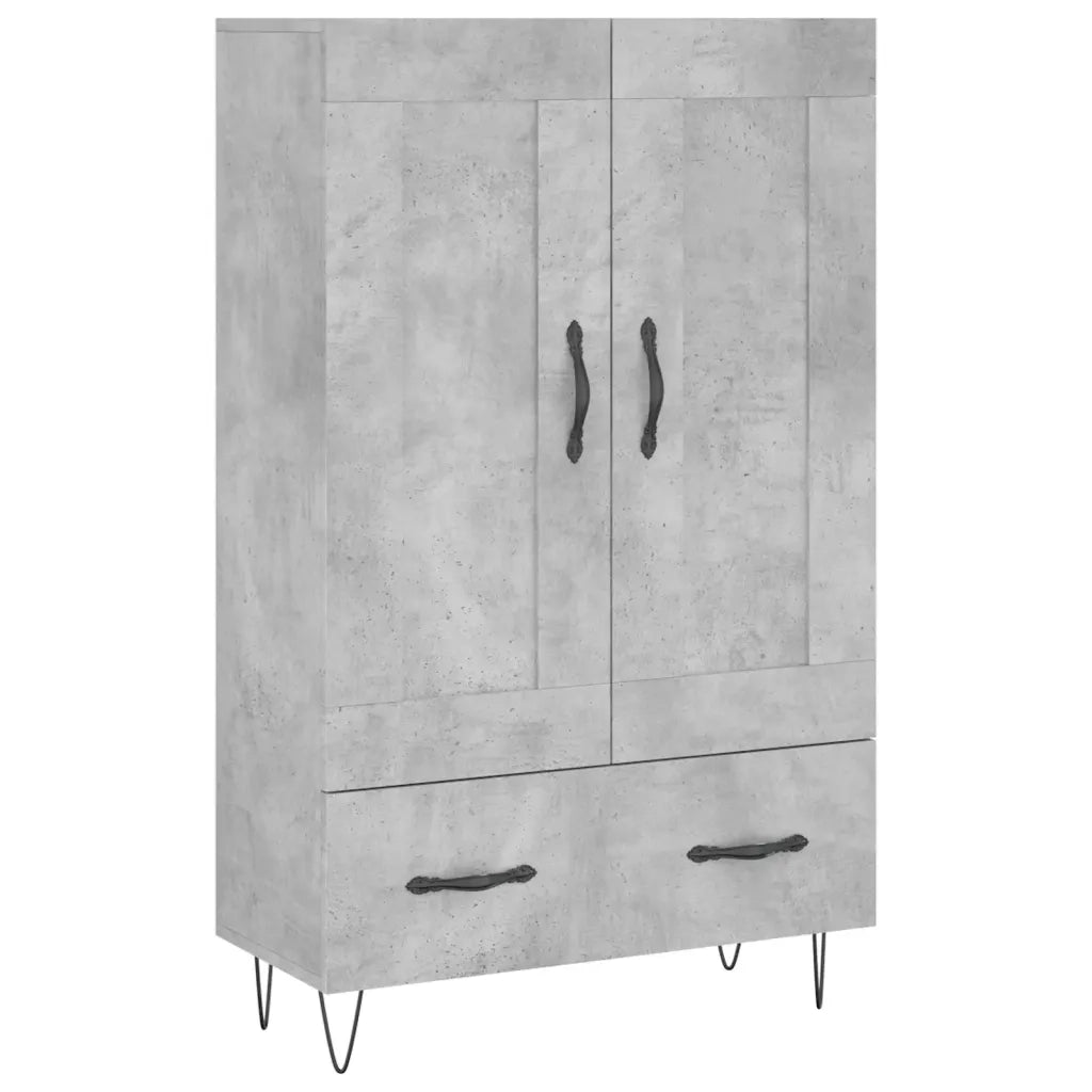 Credenza Grigio Cemento 69,5x31x115 cm in Legno Multistrato 830320