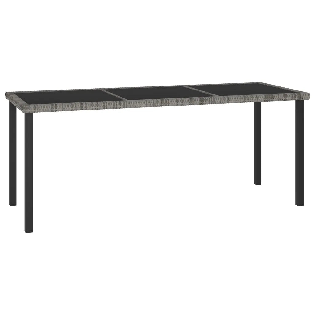 Set da Pranzo da Giardino 7 pz | Set Salotto da Giardino in Polyrattan Grigio