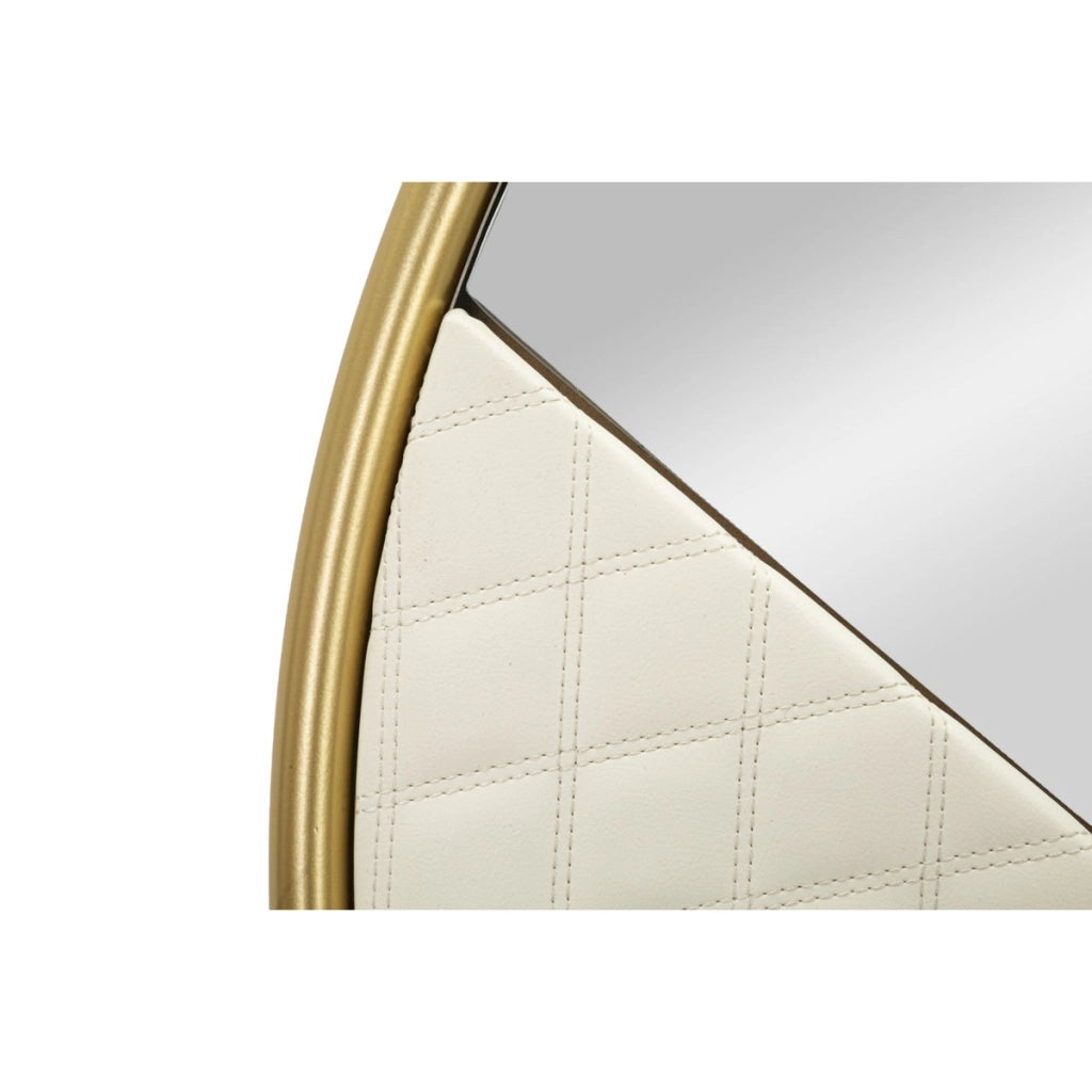 Specchio con Cornice VKH487, Bianco, Metallo, 80x3x80 cm